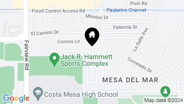 Map of 2786 Lorenzo Avenue, Costa Mesa CA, 92626