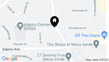 Map of 2863 Serang Place, Costa Mesa CA, 92626