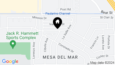 Map of 2829 San Juan Lane, Costa Mesa CA, 92626