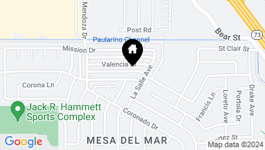 Map of 984 El Camino Drive E, Costa Mesa CA, 92626