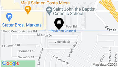 Map of 1012 & 1018 Mission Drive, Costa Mesa CA, 92626
