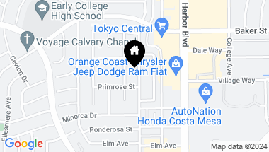 Map of 2937 Royal Palm Drive, Costa Mesa CA, 92626