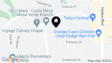 Map of 2953 Andros Street, Costa Mesa CA, 92626
