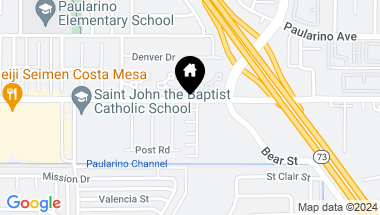 Map of 946 Aurora Lane, Costa Mesa CA, 92626