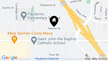 Map of 967 Denver Drive, Costa Mesa CA, 92626