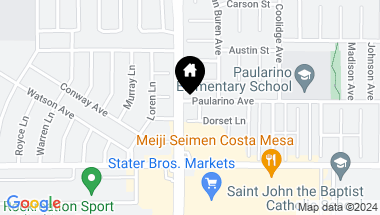 Map of 1195 Paularino Avenue, Costa Mesa CA, 92626