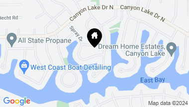 Map of 30356 Spray Drive, Canyon Lake CA, 92587