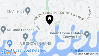Map of 0 Clear Water, Canyon Lake CA, 92587