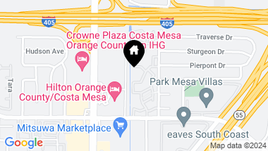 Map of 632 Shasta Lane, Costa Mesa CA, 92626