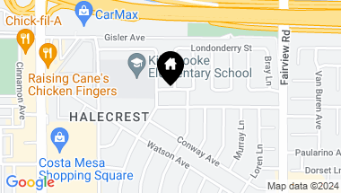 Map of 1317 Stonefield Street, Costa Mesa CA, 92626