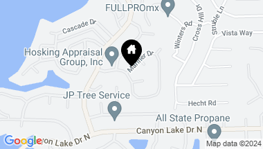 Map of 22861 Mariner Drive, Canyon Lake CA, 92587