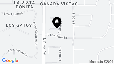 Map of 8849 E Foothills Drive, Scottsdale AZ, 85255