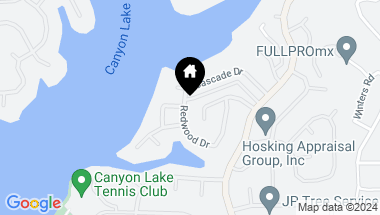 Map of 29736 Redwood Drive, Canyon Lake CA, 92587
