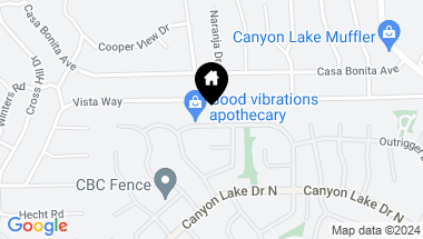 Map of 23494 Schooner Drive, Canyon Lake CA, 92587