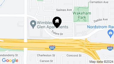 Map of 1072 Tulare Drive, Costa Mesa CA, 92626