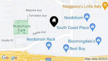 Map of 928 Dahlia Avenue, Costa Mesa CA, 92626