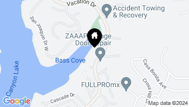 Map of 22821 Lassen Drive, Canyon Lake CA, 92587