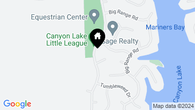 Map of 29400 Longhorn Drive, Canyon Lake CA, 92587