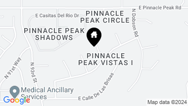 Map of 23216 N 95TH Street, Scottsdale AZ, 85255