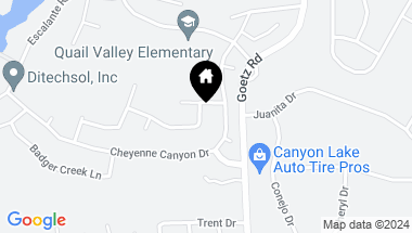 Map of 23821 Black Canyon Drive, Menifee CA, 92587
