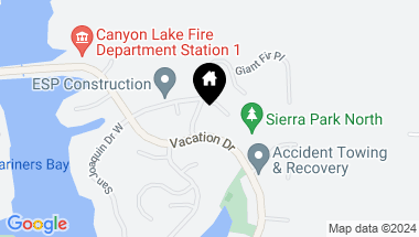 Map of 29168 Yosemite Place, Canyon Lake CA, 92587