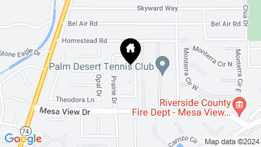 Map of 48245 Beverly DR, Palm Desert CA, 92260
