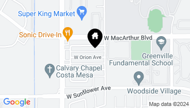 Map of 2619 W Orion Avenue, Santa Ana CA, 92704