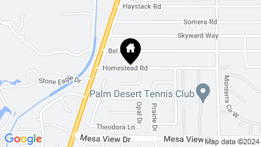 Map of 72691 Homestead Road, Palm Desert CA, 92260
