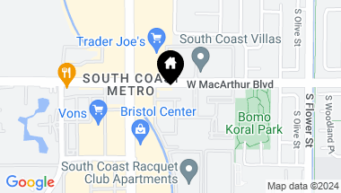 Map of 1040 W Macarthur Boulevard 129, Santa Ana CA, 92707