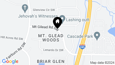 Map of 3464 MOUNT GILEAD Road SW, Atlanta GA, 30331