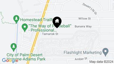 Map of 72870 Tamarisk Street, Palm Desert CA, 92260
