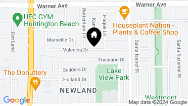 Map of 8312 Valencia Drive, Huntington Beach CA, 92647