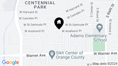 Map of 2510 W Anahurst Place, Santa Ana CA, 92704