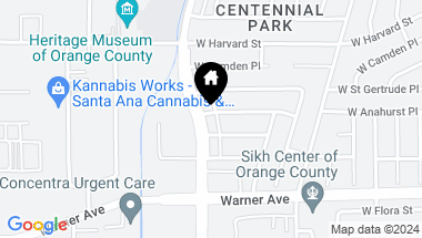 Map of 2131 S Fairview Street, Santa Ana CA, 92704