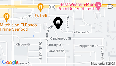 Map of 45468 Panorama Drive, Palm Desert CA, 92260