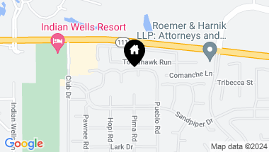 Map of 76905 Roadrunner Drive, Indian Wells CA, 92210