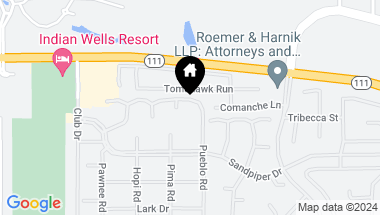 Map of 76985 Roadrunner Drive, Indian Wells CA, 92210