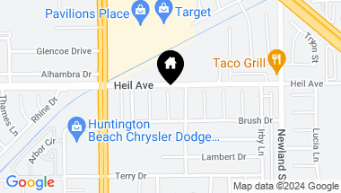Map of 15662 Hart Circle, Huntington Beach CA, 92647
