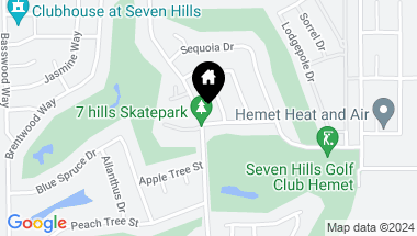 Map of 1390 Seven Hills Drive, Hemet CA, 92545