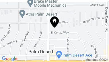 Map of 74056 El Cortez Way, Palm Desert CA, 92260