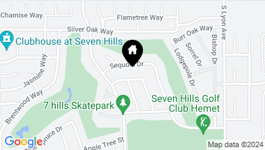 Map of 2186 Redwood Drive, Hemet CA, 92545