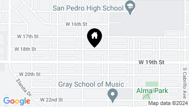 Map of 1153 W 18th Street, San Pedro CA, 90731