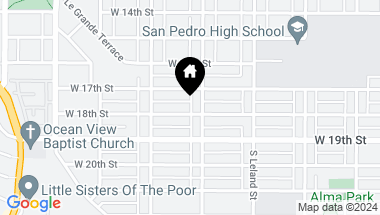 Map of 1222 W 18th Street, San Pedro CA, 90731