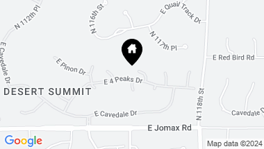 Map of 11626 E FOUR PEAKS Road, Scottsdale AZ, 85262