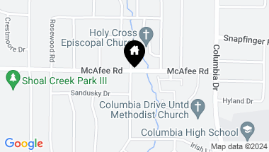 Map of 3247 Mcafee Road, Decatur GA, 30032