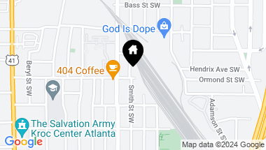 Map of 840 Smith Street Unit B, Atlanta GA, 30310