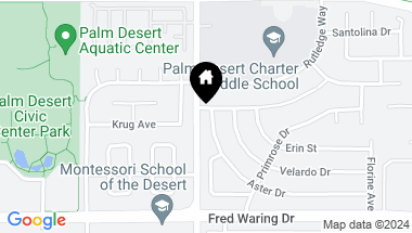 Map of 74015 Aster Drive, Palm Desert CA, 92260