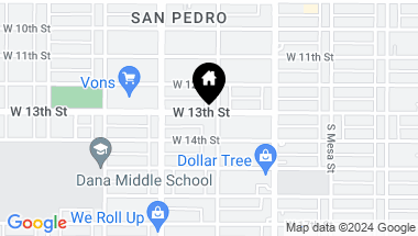 Map of 601 W 13th Street, San Pedro CA, 90731