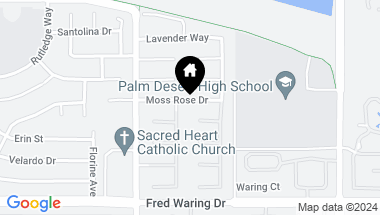 Map of 74585 Moss Rose Drive, Palm Desert CA, 92260
