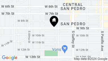 Map of 825 835 W 9th Street, San Pedro CA, 90731